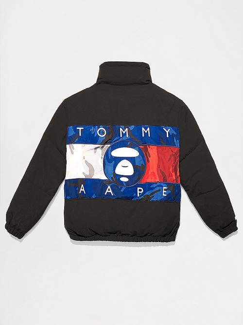 Tommy Hilfiger Tommy X AAPE Exclusive Puffer Jassen Heren Zwart | TH156BOD