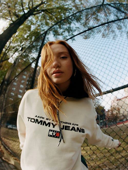 Tommy Hilfiger Tommy X AAPE Fleece Sweatshirts Heren Beige | TH016UWI