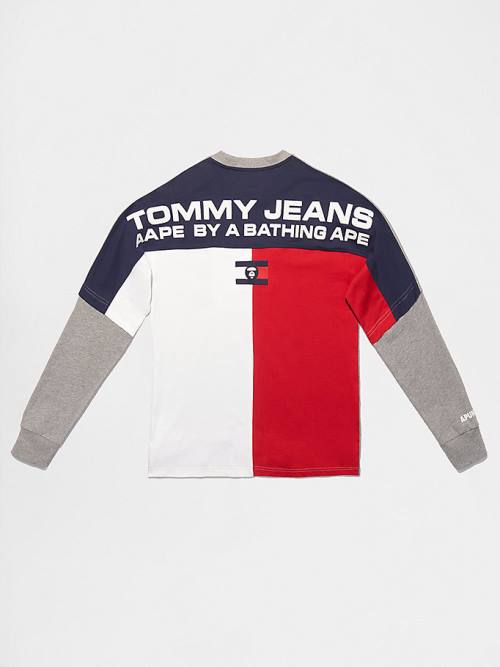 Tommy Hilfiger Tommy X AAPE Long Sleeve T-shirts Heren Grijs | TH540PXC