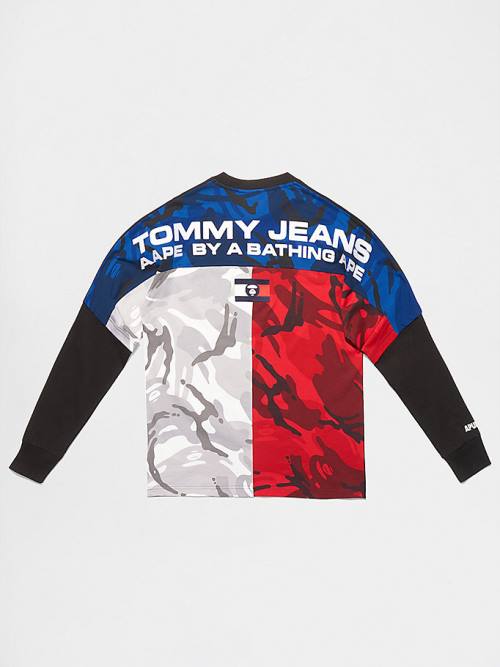 Tommy Hilfiger Tommy X AAPE Long Sleeve T-shirts Heren Zwart | TH642CWD