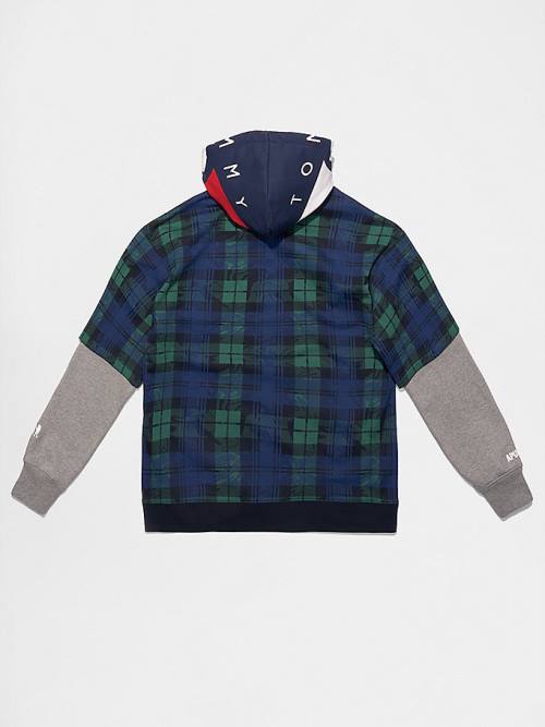 Tommy Hilfiger Tommy X AAPE Plaid Hoodie Heren Blauw | TH347FES