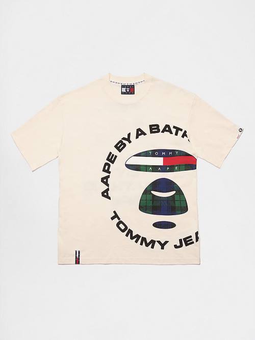 Tommy Hilfiger Tommy X AAPE T-shirts Heren Beige | TH367KUF