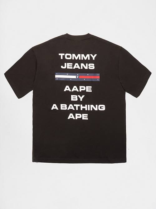 Tommy Hilfiger Tommy X AAPE T-shirts Heren Zwart | TH742DLY