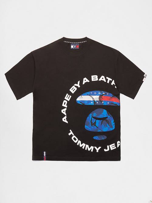 Tommy Hilfiger Tommy X AAPE T-shirts Heren Zwart | TH742DLY