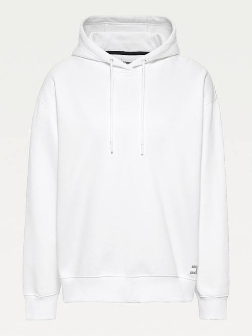 Tommy Hilfiger Tonal Drawstring Hoodie Dames Wit | TH862UOY