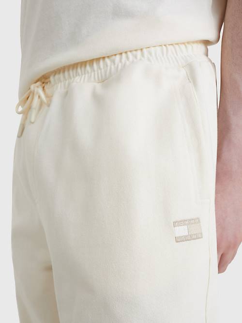 Tommy Hilfiger Tonal Logo Relaxed Fit Joggers Broek Heren Wit | TH082BYM