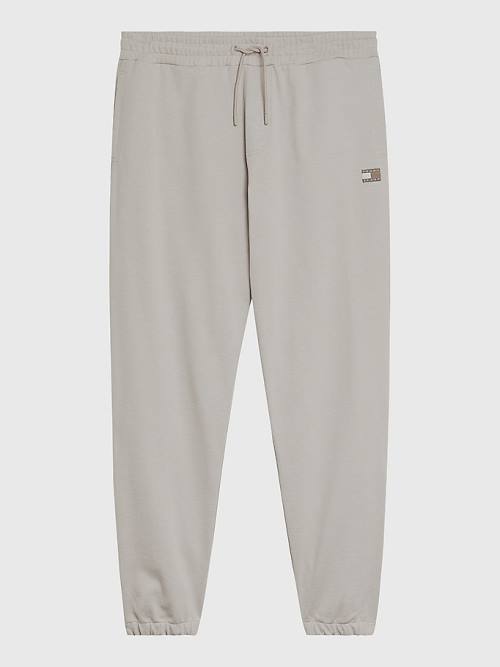 Tommy Hilfiger Tonal Logo Relaxed Fit Joggers Broek Heren Grijs | TH250VXZ