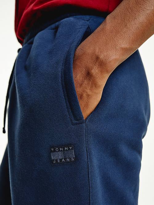 Tommy Hilfiger Tonal Logo Relaxed Fit Joggers Broek Heren Blauw | TH583MRK