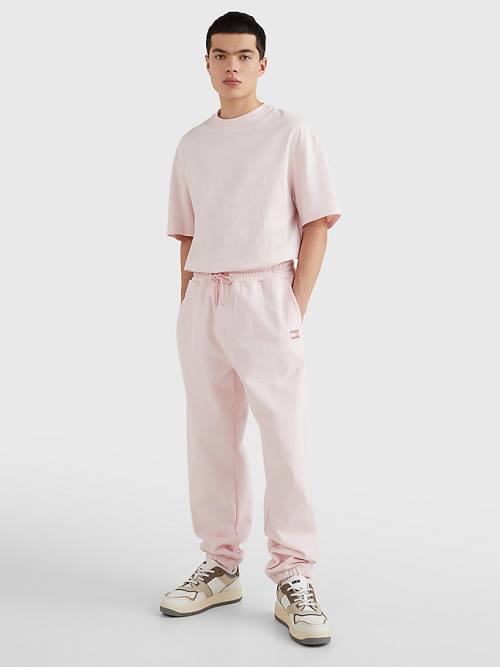 Tommy Hilfiger Tonal Logo Relaxed Fit Joggers Broek Heren Roze | TH759FZR