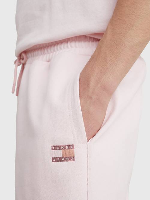 Tommy Hilfiger Tonal Logo Relaxed Fit Joggers Broek Heren Roze | TH759FZR