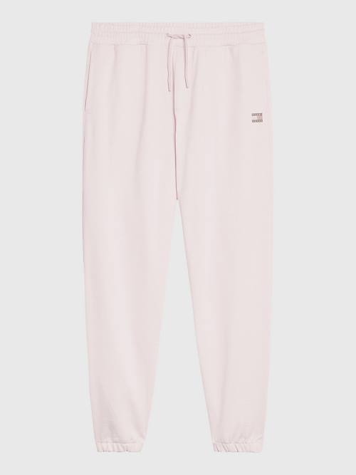 Tommy Hilfiger Tonal Logo Relaxed Fit Joggers Broek Heren Roze | TH759FZR