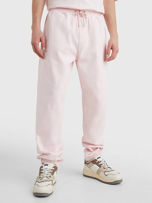 Tommy Hilfiger Tonal Logo Relaxed Fit Joggers Broek Heren Roze | TH759FZR