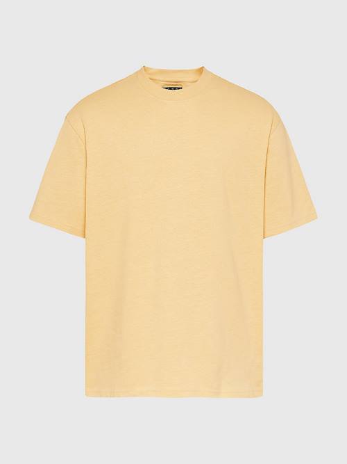 Tommy Hilfiger Tonal Logo T-shirts Heren Geel | TH419UBT