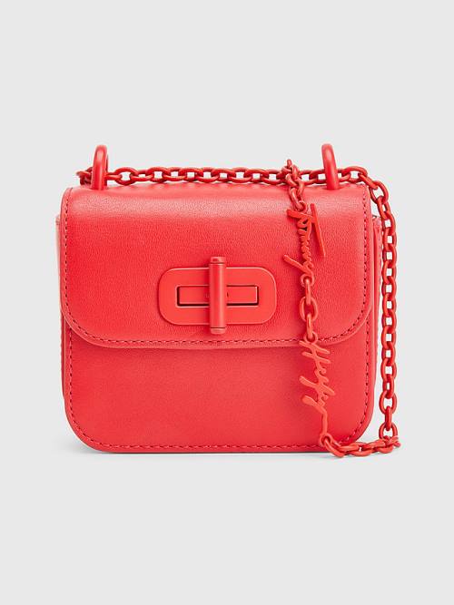 Tommy Hilfiger Turn Lock Tonal Micro Crossover Tassen Dames Rood | TH195IBE