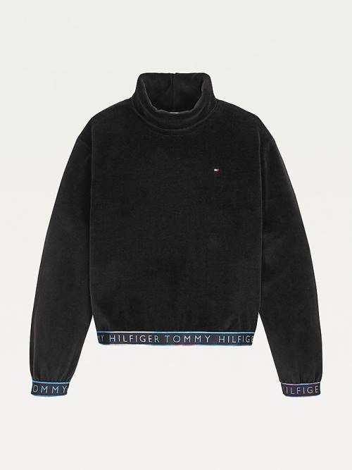 Tommy Hilfiger Turtle Neck Sweatshirts Meisjes Zwart | TH086OQR