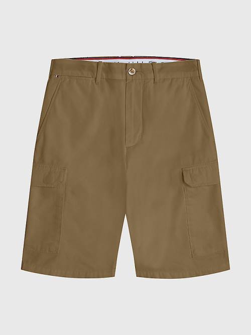 Tommy Hilfiger Twill Cargo Korte Broek Heren Khaki | TH749MEZ