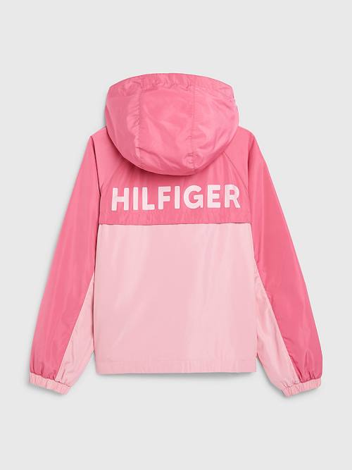 Tommy Hilfiger Two-Tone Chicago Windbreaker Jassen Meisjes Roze | TH485FCM