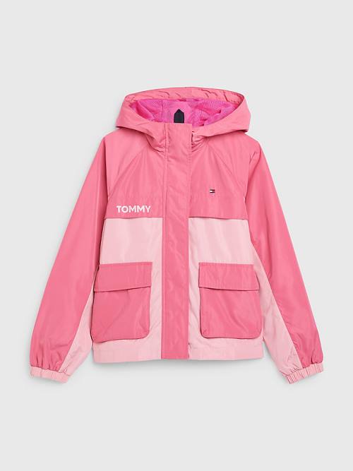 Tommy Hilfiger Two-Tone Chicago Windbreaker Jassen Meisjes Roze | TH485FCM