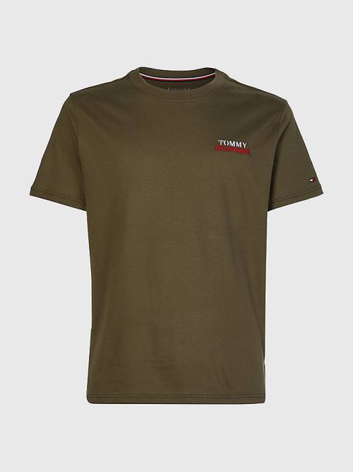 Tommy Hilfiger Ultra Soft Crew Neck Pyjamas Heren Khaki | TH714JRV