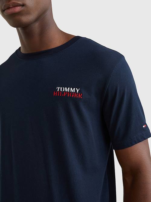 Tommy Hilfiger Ultra Soft Logo Set Pyjamas Heren Blauw | TH451UAI