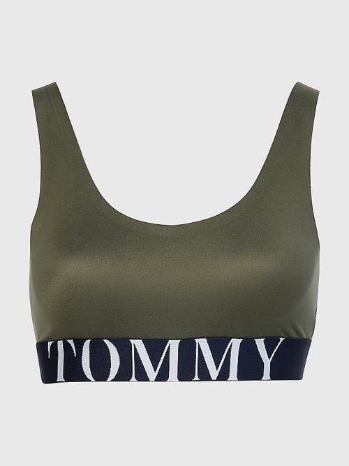 Tommy Hilfiger Ultra Soft Logo Underband Bralette Ondergoed Dames Khaki | TH814ZPT