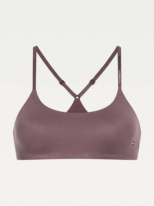 Tommy Hilfiger Ultra Soft Racerback Bralette Ondergoed Dames Paars | TH456NYW