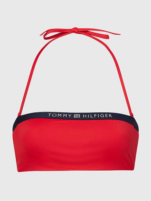 Tommy Hilfiger Underwired Unpadded Bandeau Bikini Top Zwemkleding Dames Rood | TH081KIS