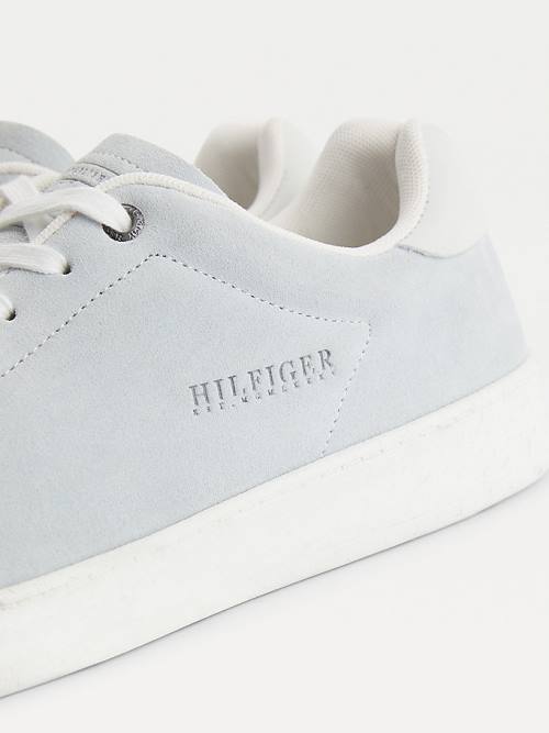 Tommy Hilfiger Undyed Suede Cupsole Court Sneakers Heren Beige | TH975XUF