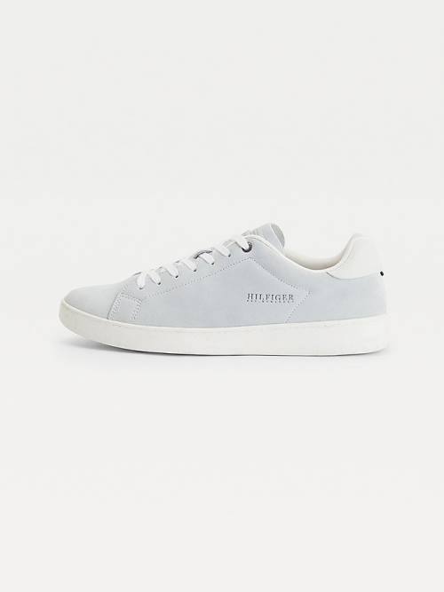 Tommy Hilfiger Undyed Suede Cupsole Court Sneakers Heren Beige | TH975XUF