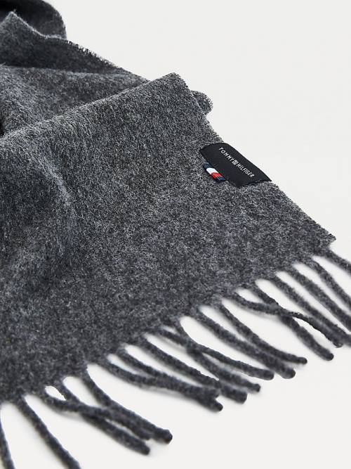 Tommy Hilfiger Uptown Pure Wool Sjaals Heren Grijs | TH368OFJ