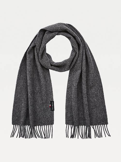 Tommy Hilfiger Uptown Pure Wool Sjaals Heren Grijs | TH368OFJ