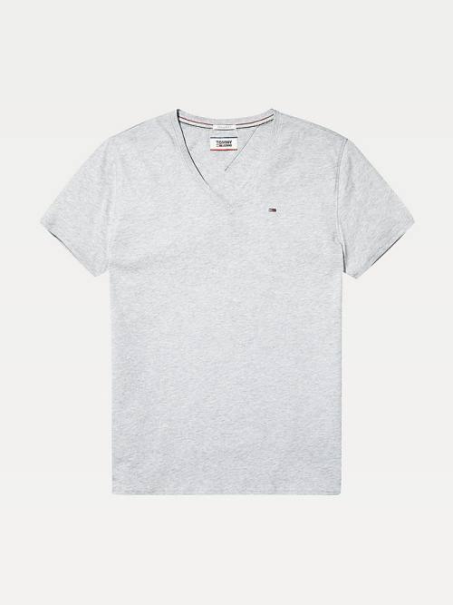 Tommy Hilfiger V-Neck T-shirts Heren Grijs | TH205XOC