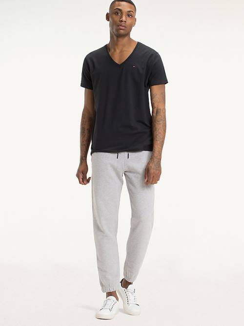 Tommy Hilfiger V-Neck T-shirts Heren Zwart | TH127MRW