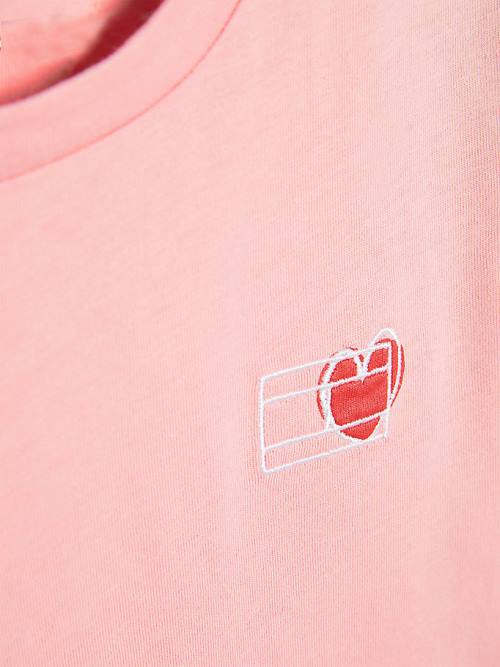 Tommy Hilfiger Valentines Heart Print T-shirts Meisjes Roze | TH910GMC