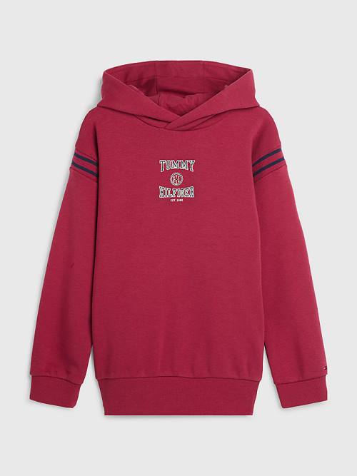 Tommy Hilfiger Varsity Logo Slouchy Hoodie Meisjes Rood | TH297CXL