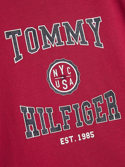 Tommy Hilfiger Varsity T-shirts Meisjes Rood | TH261JYF