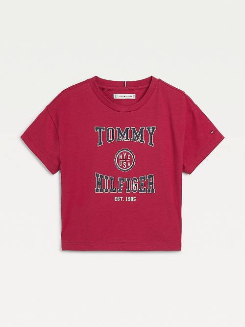 Tommy Hilfiger Varsity T-shirts Meisjes Rood | TH261JYF