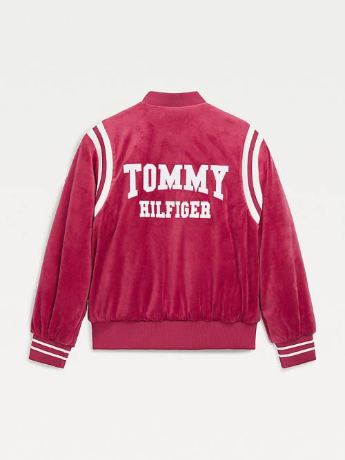 Tommy Hilfiger Velvet Varsity Bomber Jassen Meisjes Rood | TH135BFR