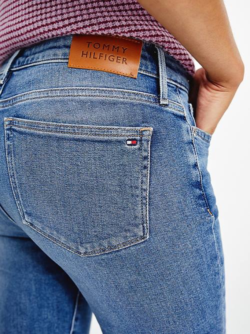 Tommy Hilfiger Venice Mid Rise Slim Faded Jeans Dames Denim | TH405WCY