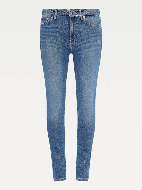 Tommy Hilfiger Venice Mid Rise Slim Faded Jeans Dames Denim | TH405WCY