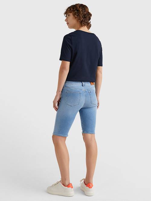 Tommy Hilfiger Venice Slim Denim Korte Broek Dames Denim | TH347EBK