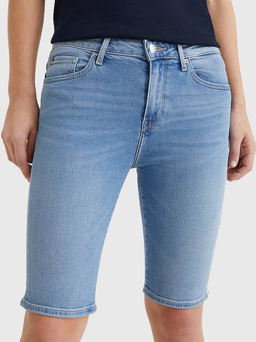 Tommy Hilfiger Venice Slim Denim Korte Broek Dames Denim | TH347EBK