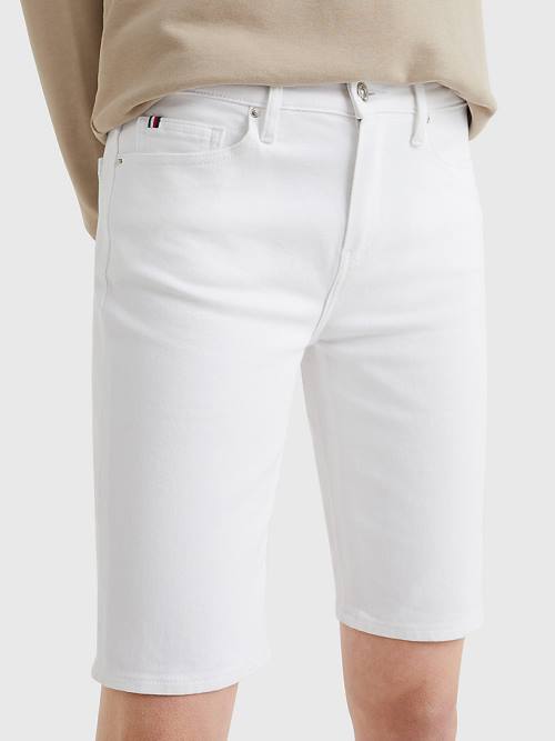 Tommy Hilfiger Venice Slim White Denim Korte Broek Dames Wit | TH312FBE