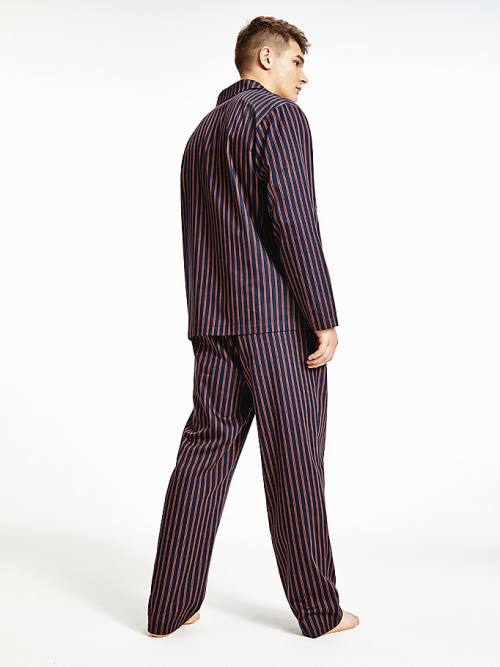 Tommy Hilfiger Vertical Stripe Trousers Pyjamas Heren Blauw | TH205UTL