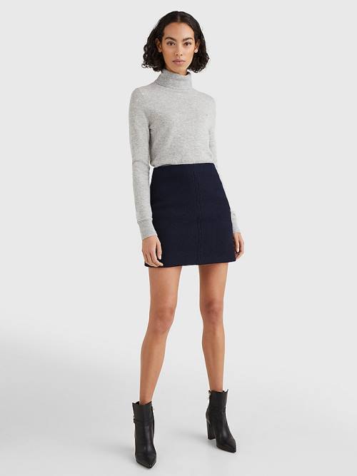 Tommy Hilfiger Virgin Wool Mini Rokken Dames Blauw | TH069HVQ