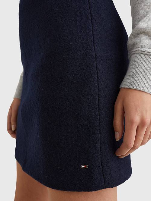 Tommy Hilfiger Virgin Wool Mini Rokken Dames Blauw | TH069HVQ