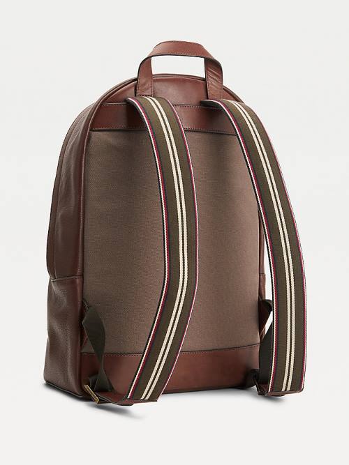 Tommy Hilfiger Vrijetijds Leren Backpack Tassen Heren Bruin | TH825ZHX