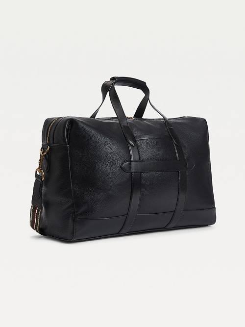 Tommy Hilfiger Vrijetijds Leren Duffel Tassen Heren Zwart | TH571BWE