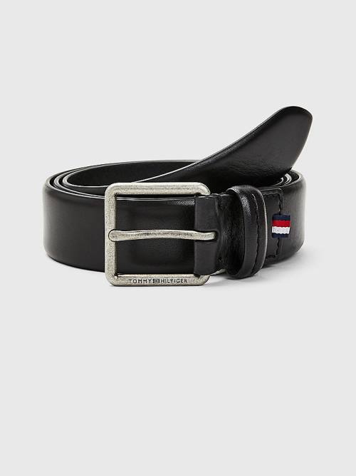 Tommy Hilfiger Vrijetijds Leren Essential Riemen Heren Zwart | TH510KAB