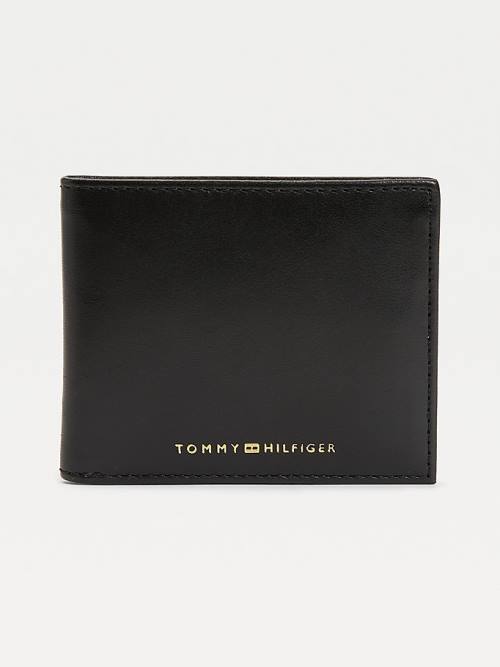 Tommy Hilfiger Vrijetijds Leren Small Card Portefeuille Heren Zwart | TH530JPC